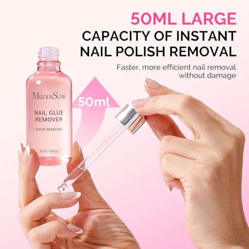 MelodySusie 50ML Non-Acetone Gel Nail Remover for Acrylic Tips