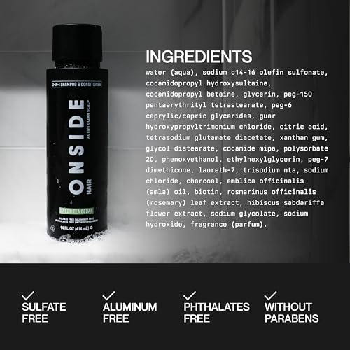 ONSIDE Men's 2-in-1 Shampoo & Conditioner - Tea Tree Mint