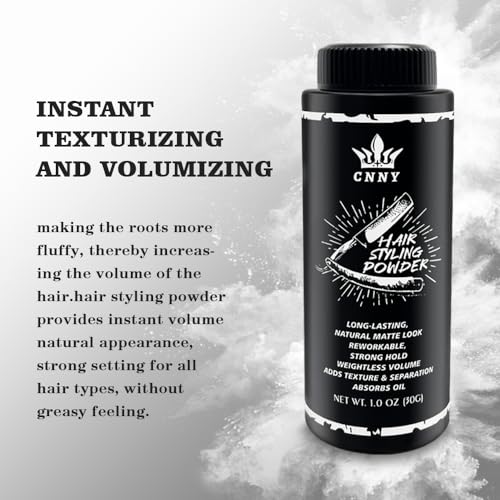 Crownnaturally Matte Hair Styling Powder for Men - Strong Hold & Volume