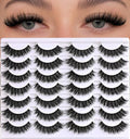Fluffy Mink Lashes - Cat-Eye 14 Pairs, 10-15mm, Natural, APCYUST