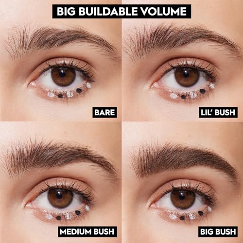 Urban Decay Soft Black Eyebrow Pencil & Tinted Volumizing Brow Gel Bundle - Brow Blade 2-in-1 Microblading Eyebrow Pen + Waterproof Pencil (Blackout), Big Bush Waterproof 24HR Hold Brow Gel (Blackout)