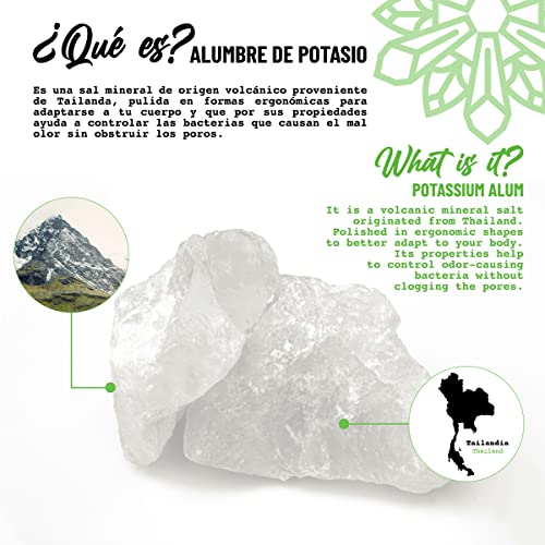 Vital Green Multipurpose Alum Crystal Bar- Eliminates Odor, Does not Stain and Fragrance-Free - Can be Used by the Whole Family - Plastic Free - 3.53 oz / 100 g (1 Unit)