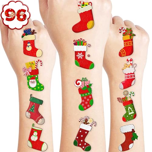 Christmas Stocking Temporary Tattoos 114 PCS