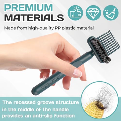 Gray 2-in-1 Hair Brush Cleaning Tool for Home & Salon - Portable