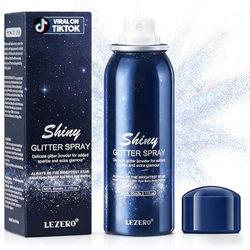 Glitter Spray for Hair & Body - Waterproof Shimmer Makeup, 2oz