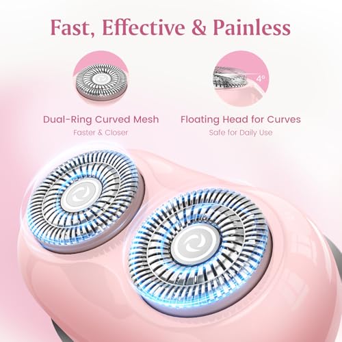 Painless Facial Hair Removal Shaver for Women - USB-C, Waterproof & Portable