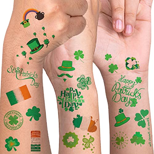 St Patrick's Day Temporary Tattoos, 20 Sheet Set