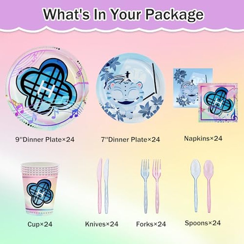Demon Birthday Party Decorations Set for 24 Guests - 168 Pcs