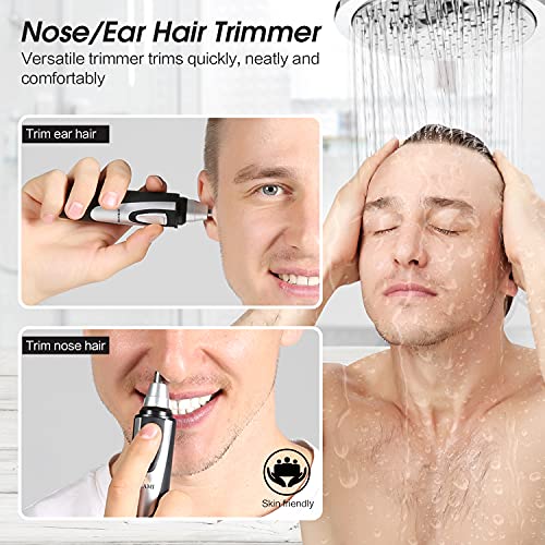 ZORAMI Ear and Nose Hair Trimmer - Dual Blade Painless Clipper for Men & Women