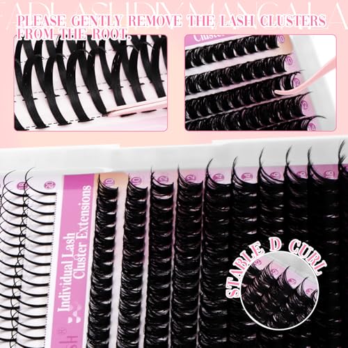 Lash Clusters 100D Eyelash Extensions - 10-20mm D Curl & Spikes
