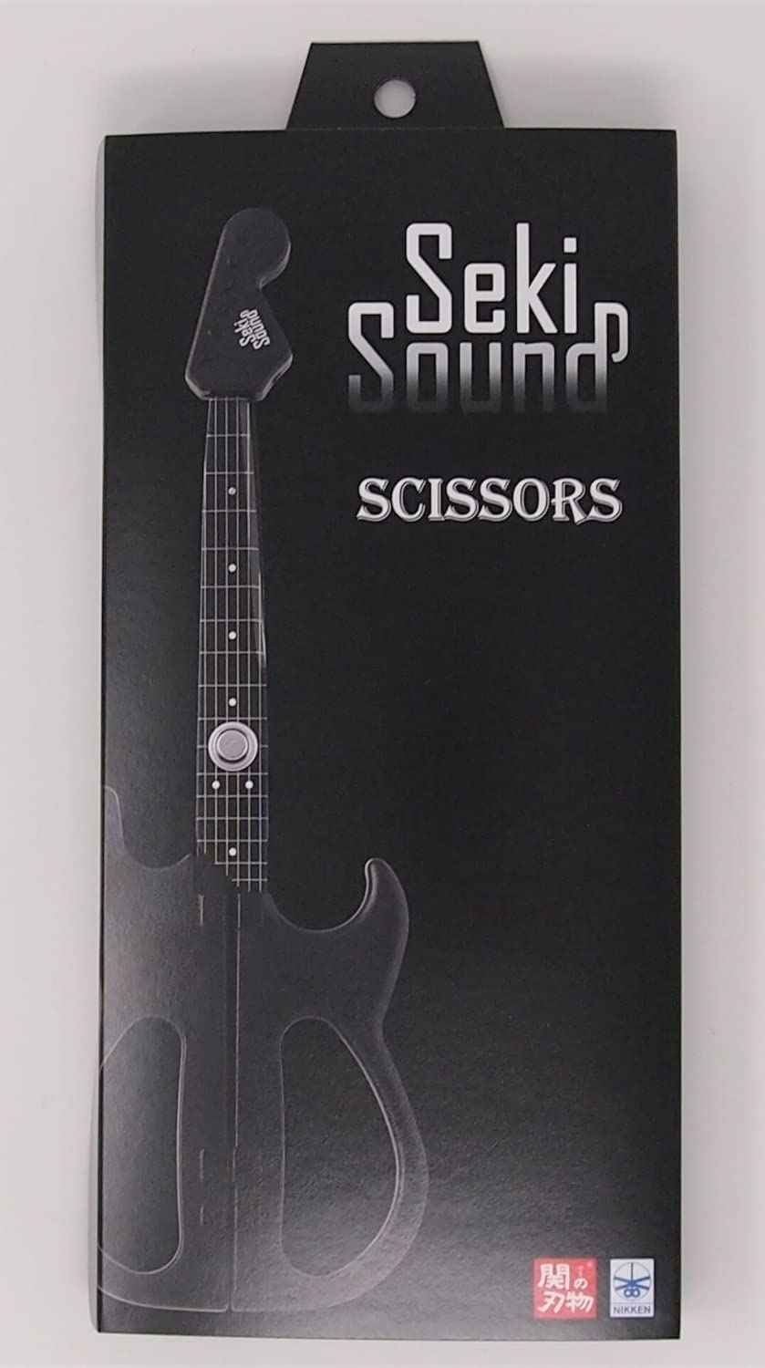 Nikken Cutlery Guitar Scissor SekiSound Black with a stand (Gift Box Included) Hobby Tool SS-20B