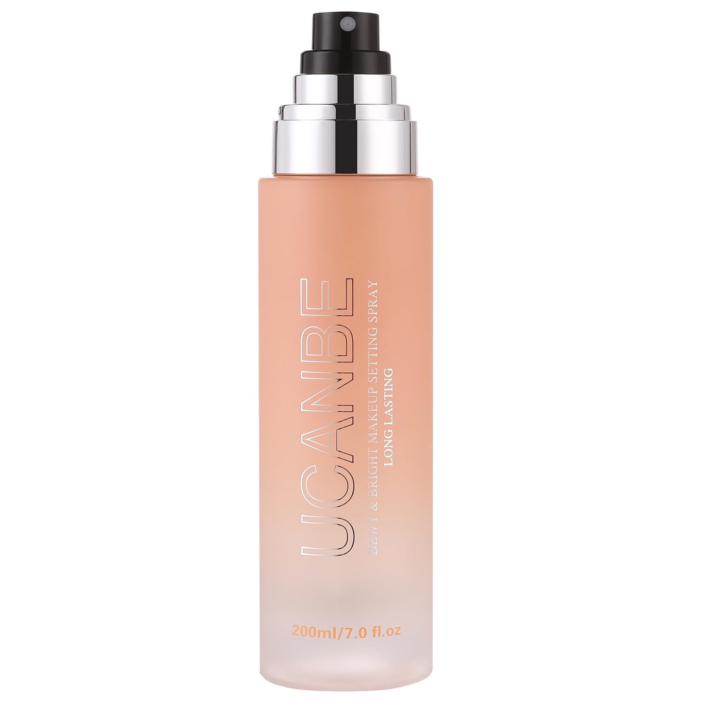 UCANBE Dewy Makeup Setting Spray, Moisturizing Finishing Spray Long Lasting Face Mist, Lightweight Hydrate Make Up Spray for Natural Glow, 7 Fl Oz Large Size