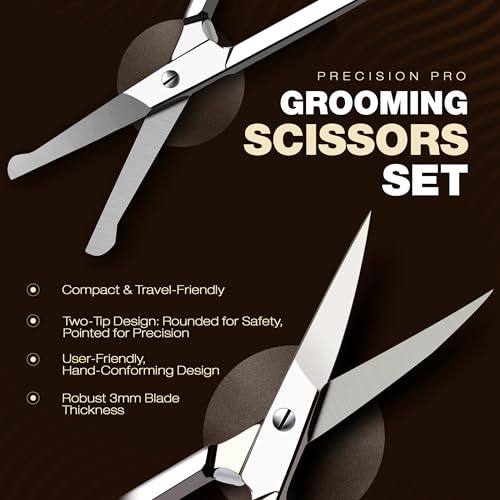 Utopia Care Professional Eyebrow Scissors Set - Stainless Steel Nose Hair Trimmer