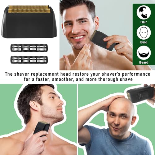 Shaver Replacement Super Close Gold Foil & Cutter Bar Assembly Compatible with Wahl 5 Star Series Vanish Shaver£¨8173-700£© (2 Pack)