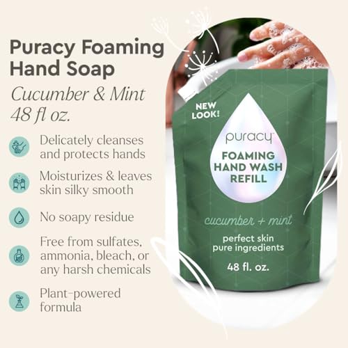 Puracy Foaming Hand Soap - Plant-Powered Cucumber Mint