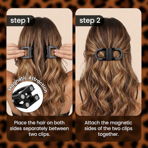 Magnetic Hair Clips for Women - Strong Hold No-Slip Styling