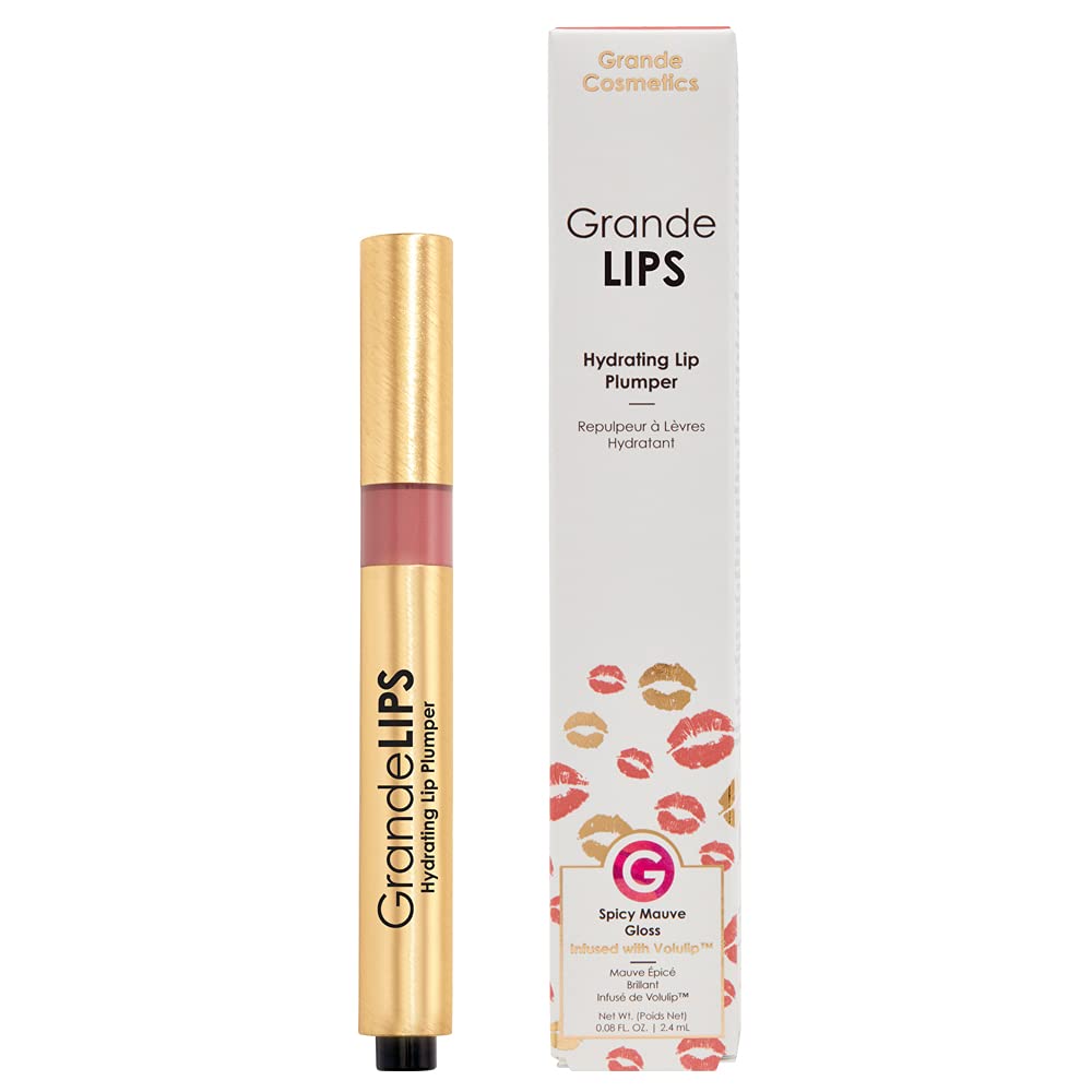 Grande Cosmetics GrandeLIPS Hydrating Lip Plumper Gloss, Spicy Mauve