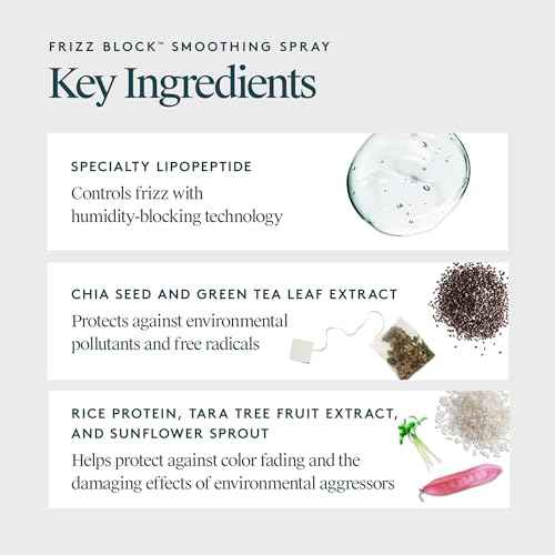 VIRTUE Frizz Block Smoothing Spray, Frizz Control Hair Treatment, Protects from Heat and Humidity, Color Safe, 5 Fl Oz