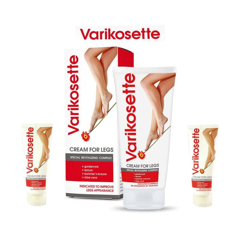 Varikosette Cream for varicose Veins, 3 Tubes Leg Cream by Hendel Garden 75 ml х3 (7.5 fl oz)