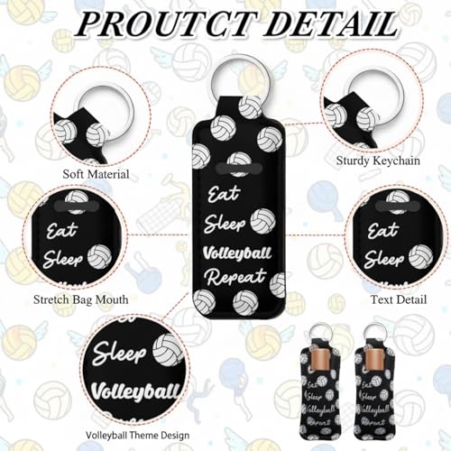 Wonderjune 18 Pcs Lipstick Holder Keychain Set