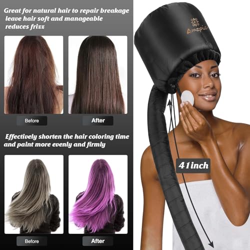 Adjustable Bonnet Hair Dryer - Deep Conditioning Cap with Headband