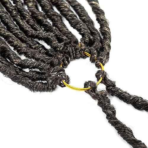 30 Inch Goddess Locs Crochet Hair 8 Packs New Soft Faux Locs Crochet Braids Deep Wave Pre Looped Hair Extensions for Black Women(3T3027/8PCS/30inch)