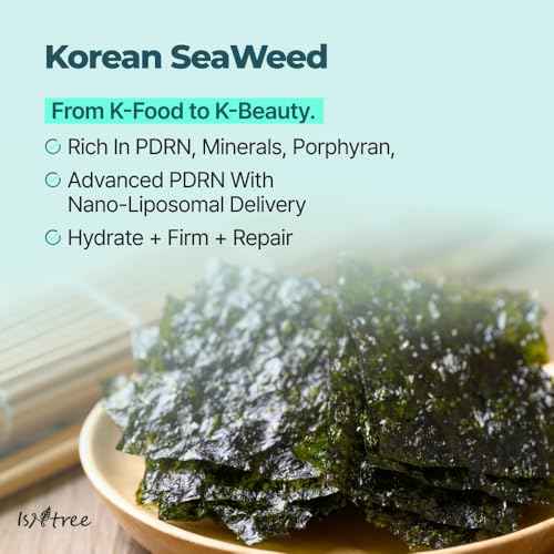 ISNTREE Gim PDRN Hydro Bouncy Ampoule 50ml, 1.69 fl oz | Korean SEAWEED Skincare Facial Serum | Water Jelly Texture | Hydrating & Firming | Multi-Hyaluronic Acid + Collagen Boost | Pore-Refining Glow