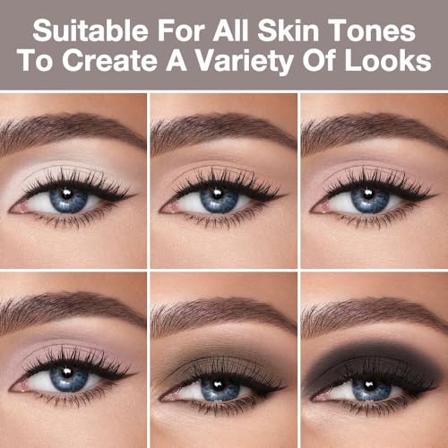 HHLTOH Neutral Nude Eyeshadow Palette - 6 Colors, Matte & Shimmer, Travel Size, Waterproof & Vegan