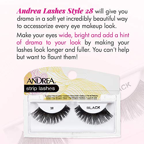 Andrea False Lashes Style 28 - Black 4 pairs