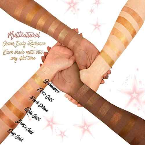 Melanie Mills Hollywood Gleam Body Radiance All In One Makeup, Moisturizer & Glow For Face & Body - Bronze Gold, 3.4 fl.oz.