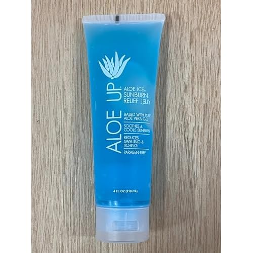 ALOE UP Ice Sunburn Relief Jelly - Pure Aloe Vera Gel Sunburn Relief for Adults & Kids, Aloe Vera Gel Face & Body, Natural Cruelty-Free Aloe Gel, Aloe Vera Gel Skin Lotion - 4 Oz (2pack)