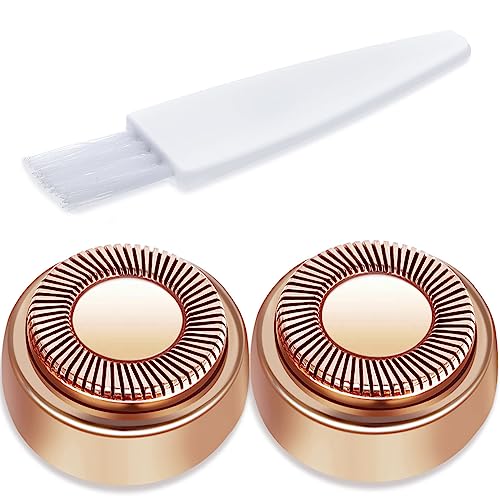 Facial Hair Remover Replacement Heads - Generation 1 2-Pack for Flawless Finishing Touch, 18K Rose Gold