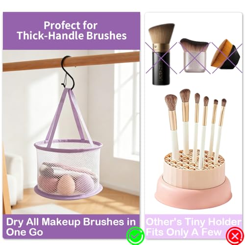 Makeup Brush Cleaner Mat & Drying Basket - 3-in-1 Kit
