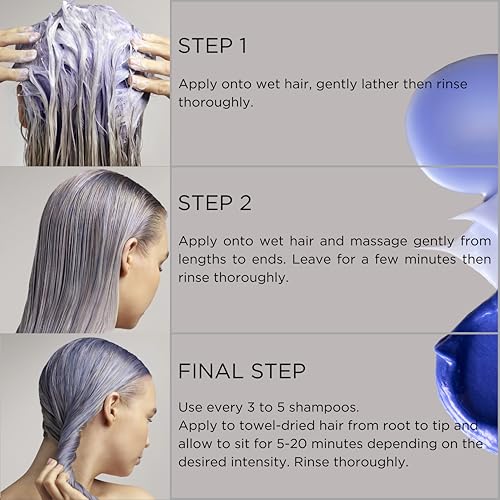 Christophe Robin Shade Variation Baby Blonde Toning Purple Conditioner with Florentina Iris, Neutralizes Brassy, Yellow Tones for Blonde, Bleached, Silver, Highlighted Hair 200ml