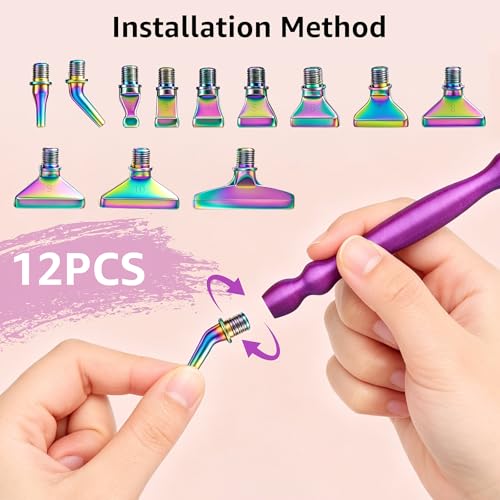 Tolcuez Diamond Painting Pen Kit Gradient Multicolor - 21Pcs Art Tools for DIY Crafts