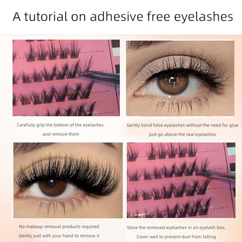 Volume Eyelash Extension Look DIY Lashes by SoCal Beauty | Vera ? Salon-Quality Faux Mink False Eyelashes, 10-Day Wear with Bonder & Sealer, Reusable, Easy to Apply Strip Lashes