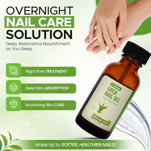 CLEAR 40% Urea Nail Gel with Tea Tree Oil – Night Time
