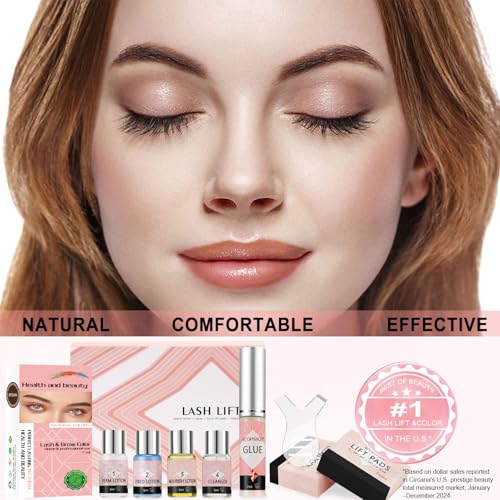 ECOFAN Lash Lift and Color Kit - DIY Perm for Fuller, Brown Lashes