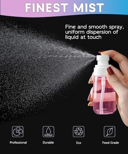6 Pack Travel Spray Bottles - 1oz & 2oz Refillable Fine Mist