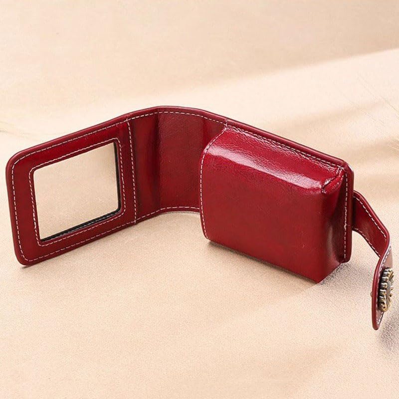 Ximimark 2pc Vintage Lipstick Case with Mirror - Cowhide