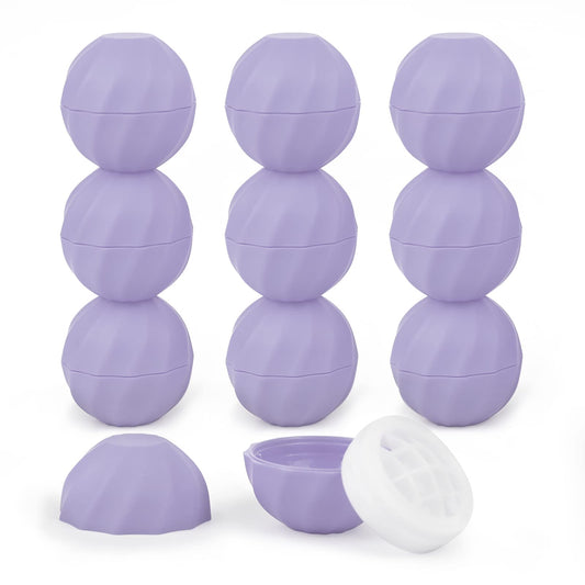 longway 0.24Oz (7ml) Empty Lip Balm Sphere Containers | Screw Cap Lipstick Tubes/Chapstick Tubes/Chapstick Holder for Lip Gloss & BPA FREE (Pack of 10 (Light Purple)