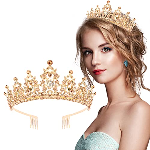 Tiaras and Crowns for Women KICOSY Decoration Crystal Elegant Princess Tiara Handband Party Prom Bridal Birthday Wedding Crown for Girls Hair Accessories with Comb