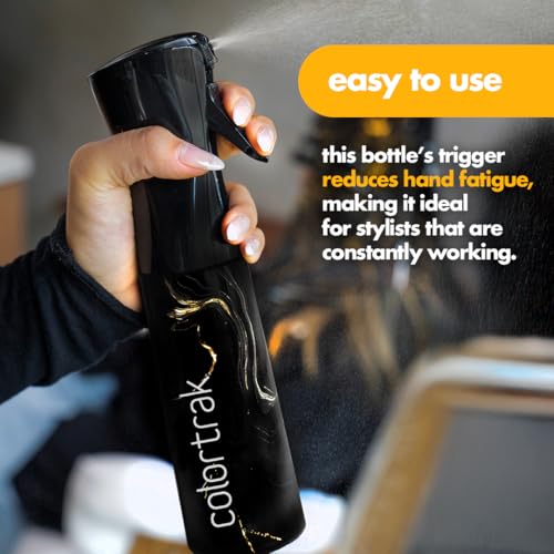 Colortrak Lux Collection Spray Bottle Empty 12 Oz Continuous Mist, Reusable Bottle, Hair Styling, Indoor Plants, Cleaning, Misting & Skin Care - 354ml