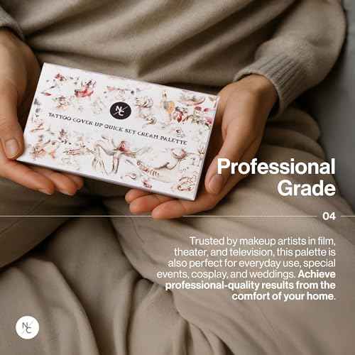 Narrative Cosmetics Tattoo Cover Up Makeup Palette | Quick-Set Waterproof Cream Concealer for Tattoos, Scars & Blemishes | Long-Lasting, Smudge-Proof Formula for All Skin Tones