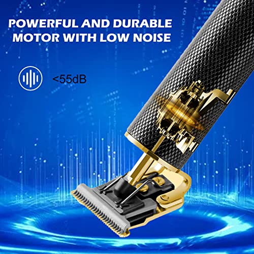 Hair Clippers for Men - Cordless Electric Hair Trimmer Beard Trimmer Shaver, Zero Gapped Edgers with Guide Combs, Black