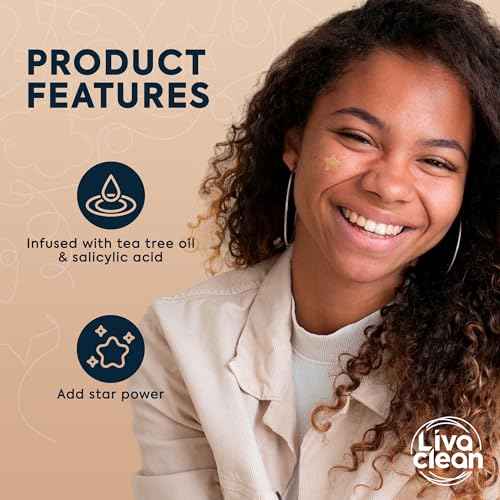 LivaClean 240 CT Neutrals Pimple Patches for Face w/Salicylic Acid & Tea Tree, Hydrocolloid Acne Patches Cute Star Pimple Patch for Healing, Cute Face Stickers, Zit Patch