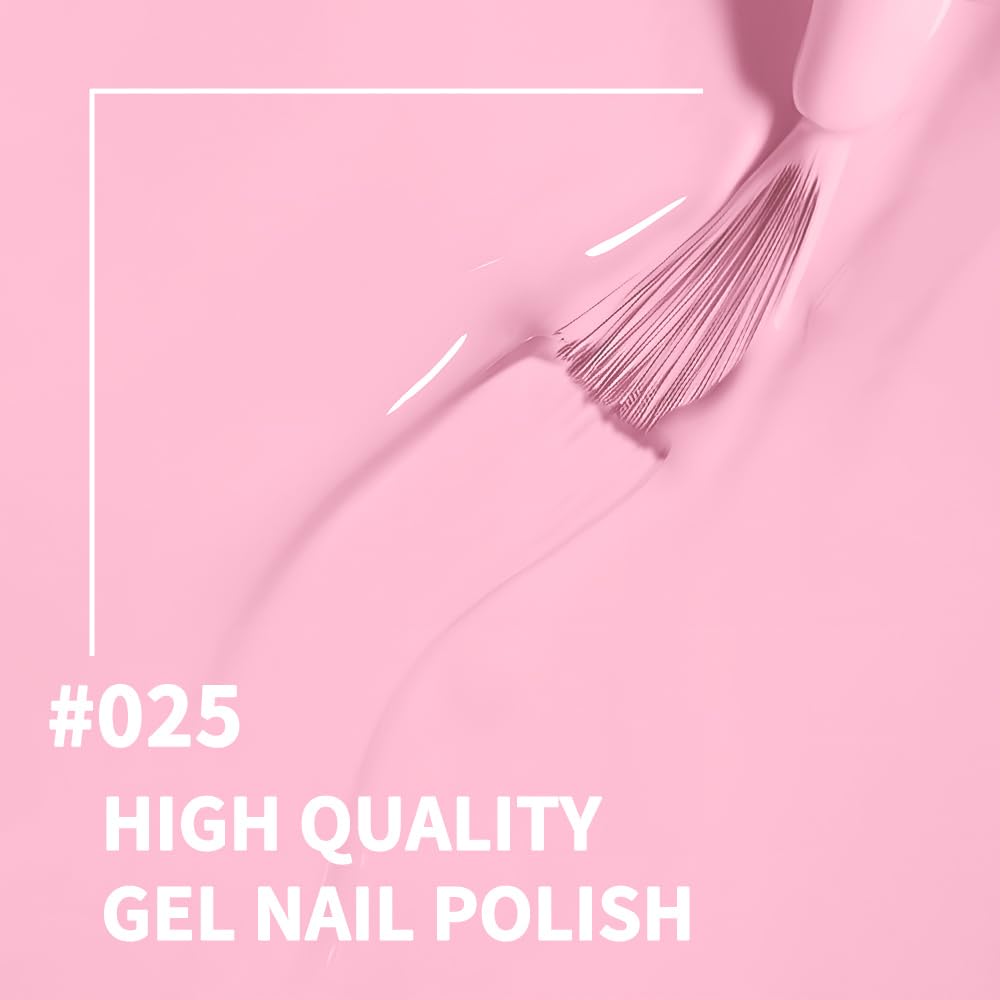 XZMeiLun Pudding Pink Gel Nail Polish,UV Light Cure Pudding Pink Gel Polish for Nail Art DIY French Salon Manicure and Pedicureat Home, Spring Summer Autumn Winter Gel Nail Holiday Gift for Women