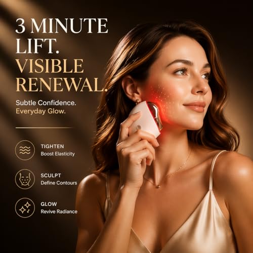 AVORLA LED Gua Sha Facial Toning Device with Heat & Microcurrent for Anti-Aging & Skin Firming