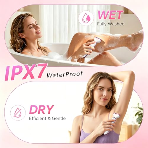 Women’s 5-in-1 Waterproof Electric Shaver for Face & Body - Painless Grooming Kit