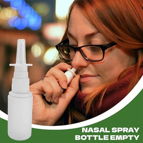 10Pcs 30ML/1oz Plastic Nasal Spray Bottle Mist Sprayer - Empty Refillable Pump Sprayer Fine Mist Sprayers Atomizers with Funnels and Labels